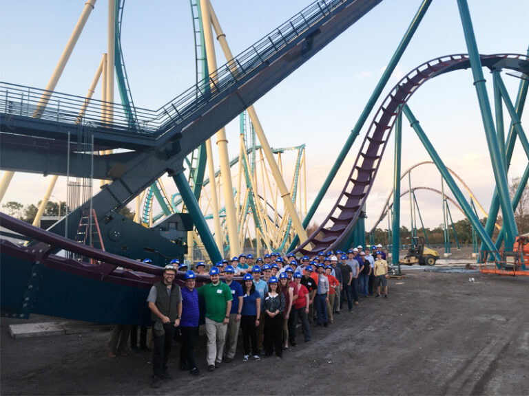 Construction tour of Mako roller coaster at SeaWorld Orlando at SKYnext 2016