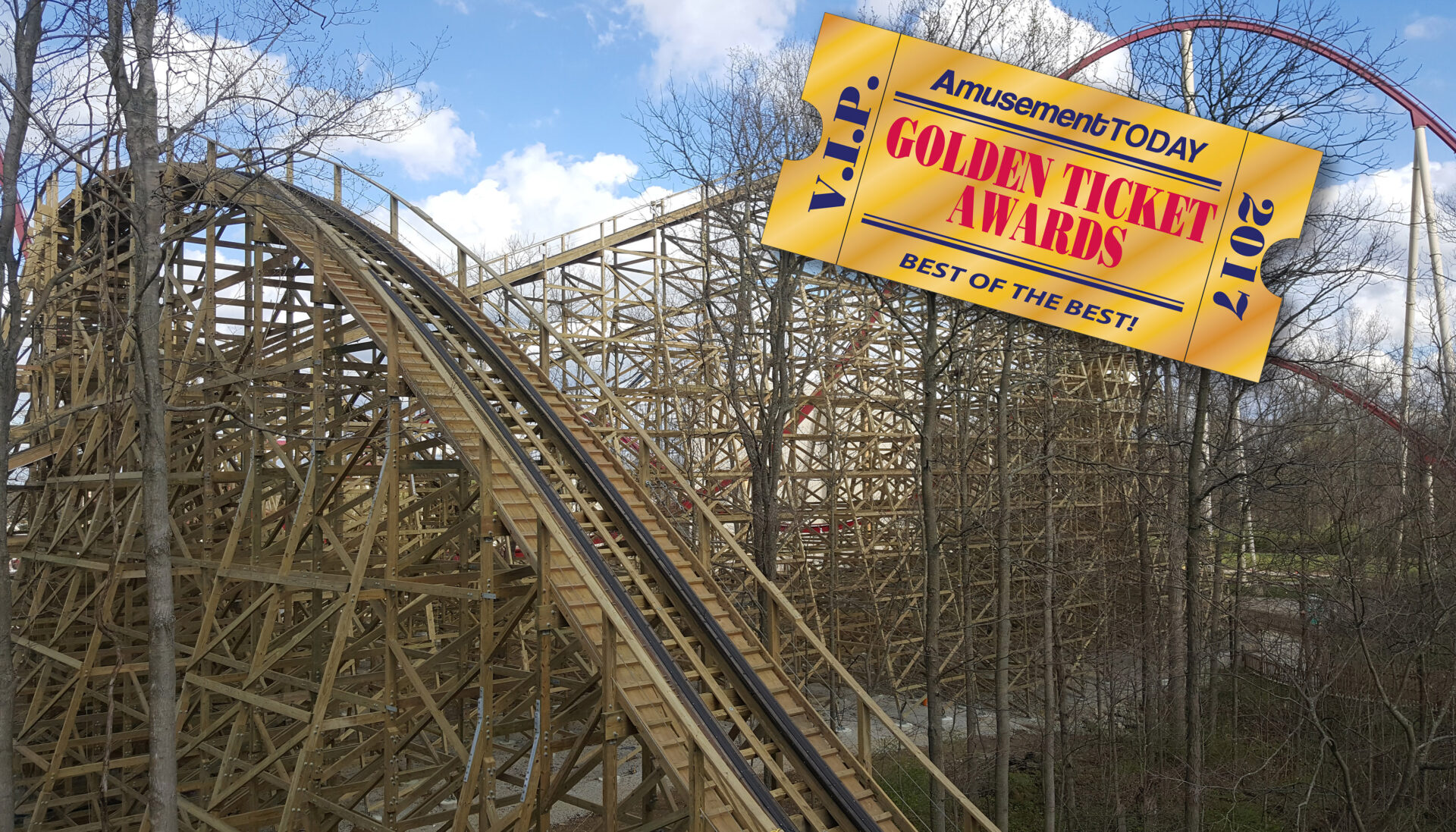 Mystic Timbers Kings Island Ohio USA 2017 Skyline