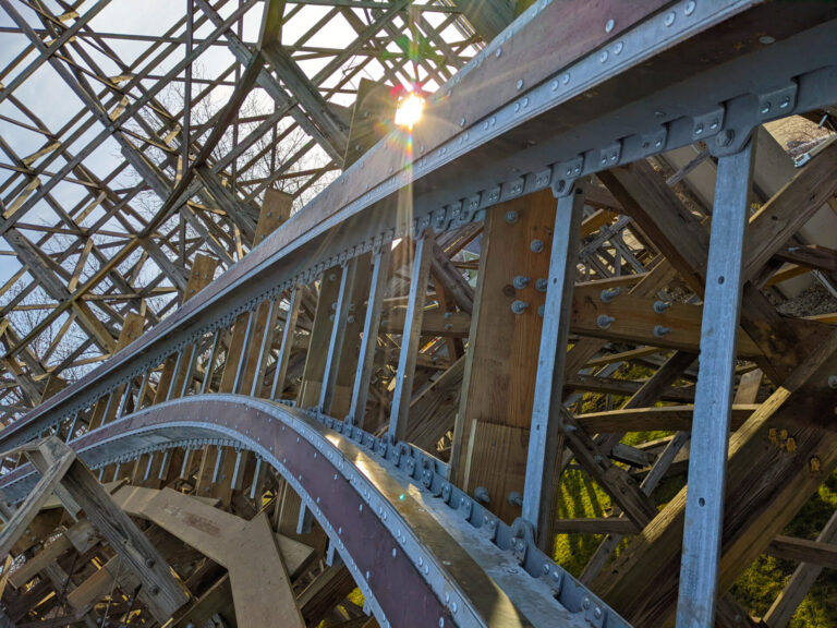 Predator at Six Flags Darien Lake with Titan Track